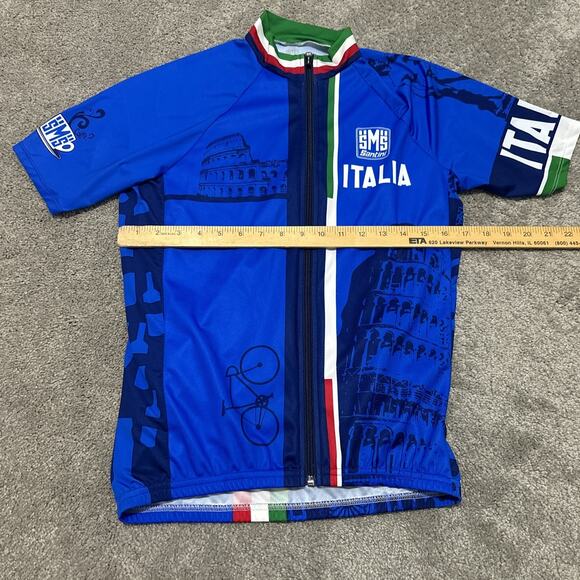 SMS Santini Cycling Jersey Blue Italia Rome Size Medium - Picture 5 of 6